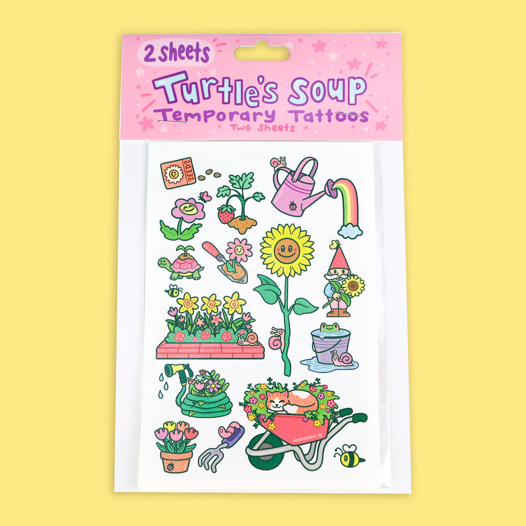 Gardening Temporary Tattoos by Turtles Soup 