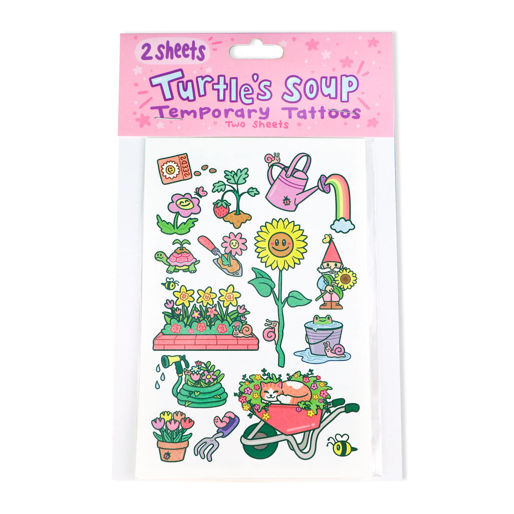 Gardening Temporary Tattoos by Turtles Soup 