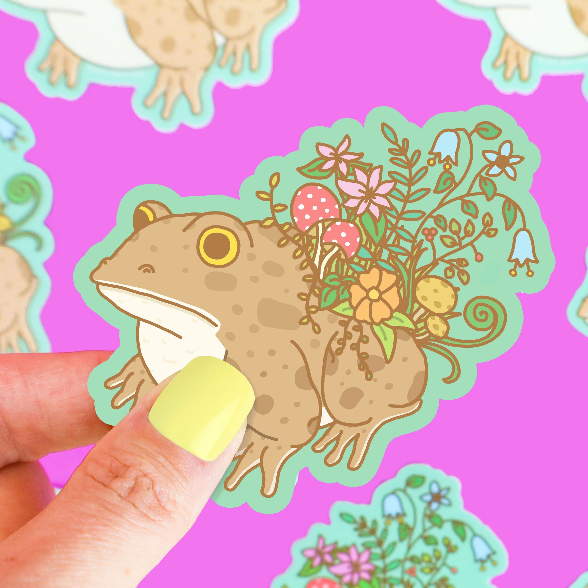 pot stickers for plants Toad Planter Vinyl Sticker – Turtle's Soup