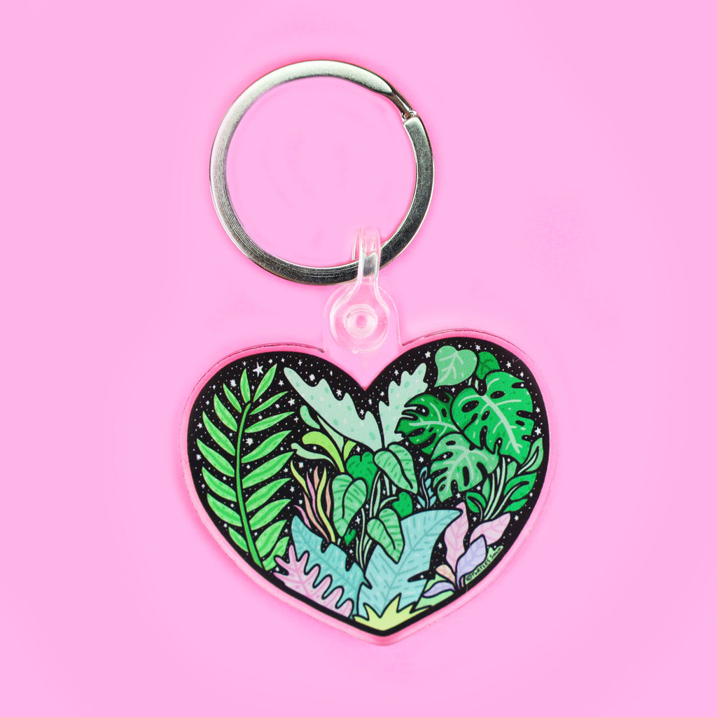 Tropical-Heart-Love-Keychain