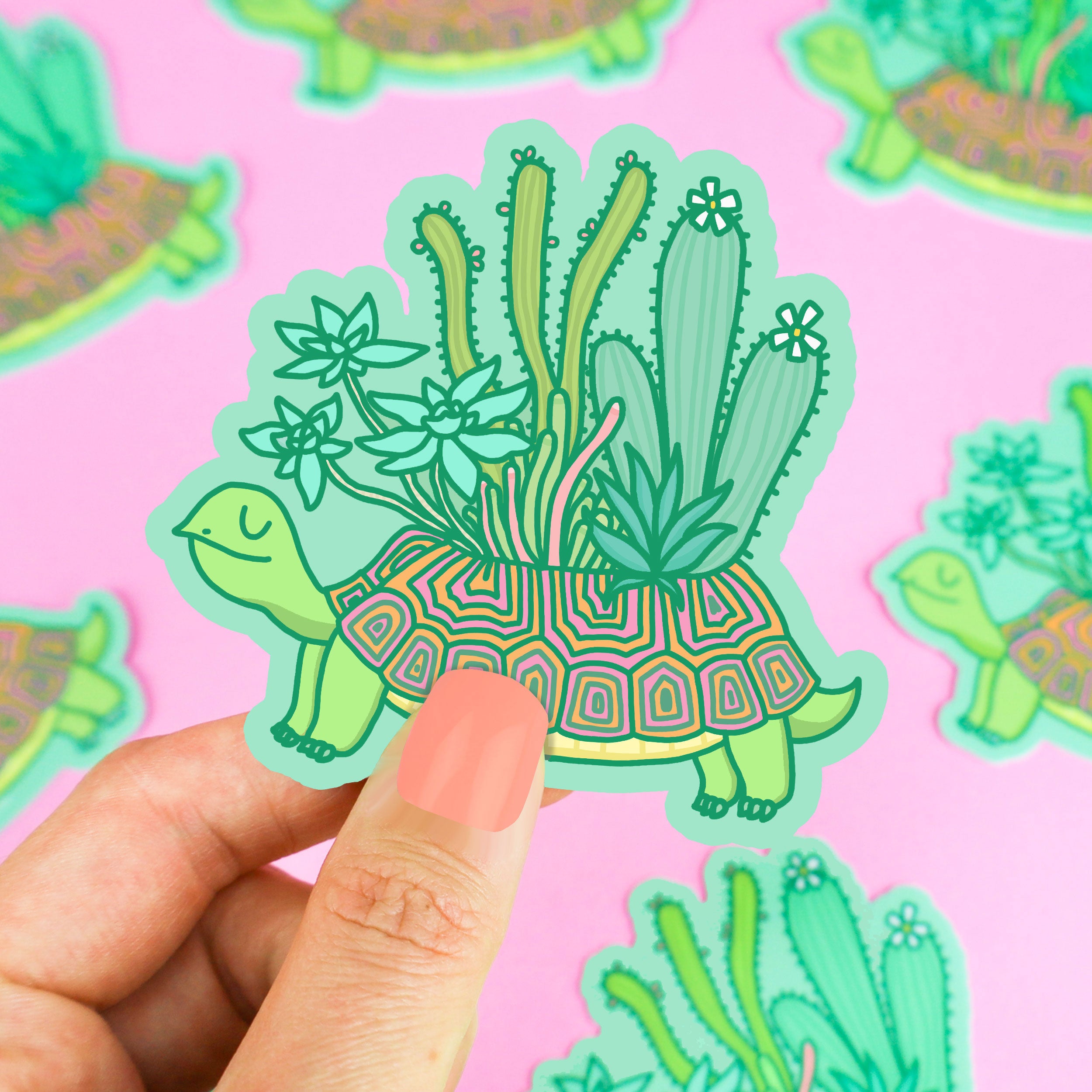 Turtle Planter Vinyl Sticker – Turtle's Soup