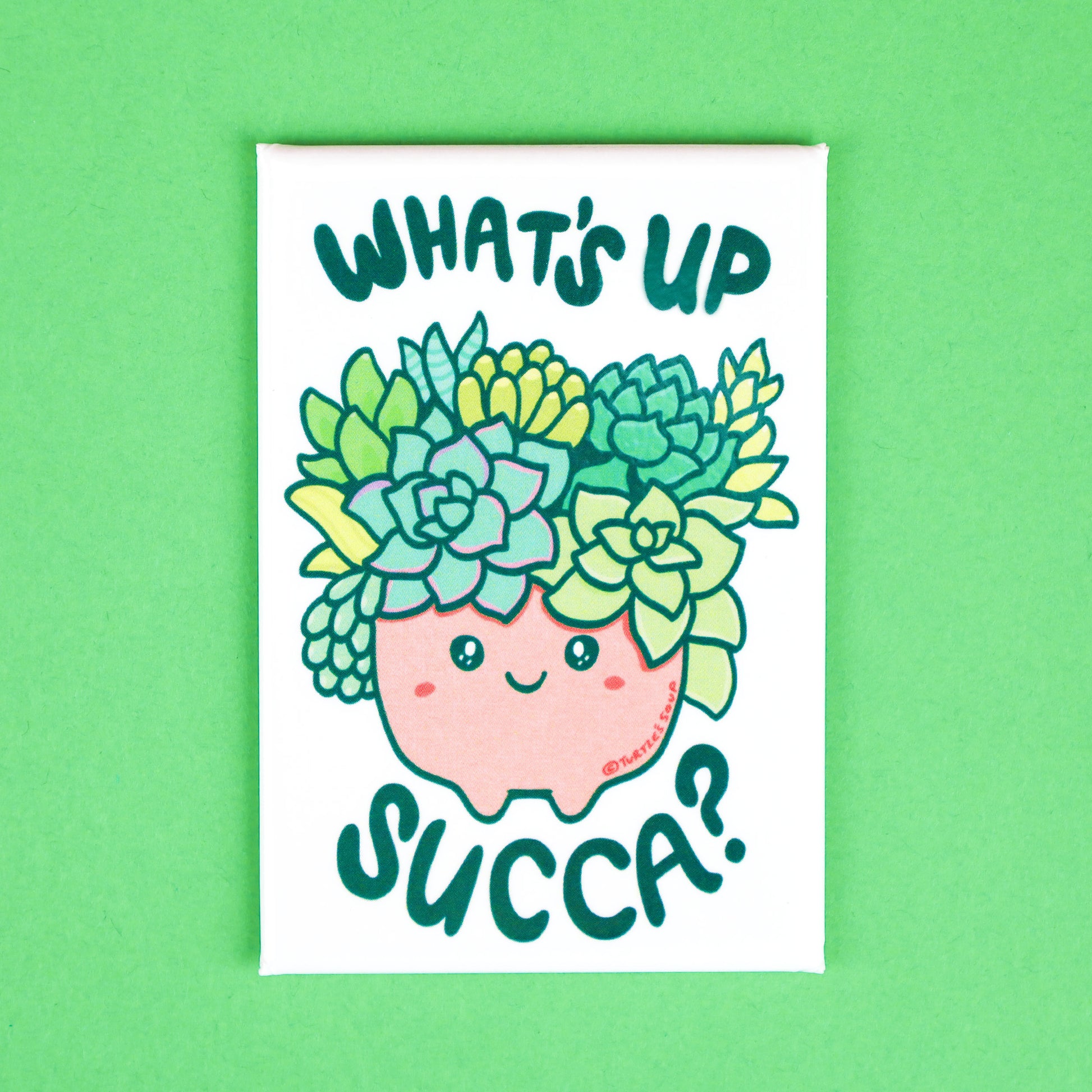 fridge magnet succulents What's Up Succa Fridge Magnet – Turtle's Soup