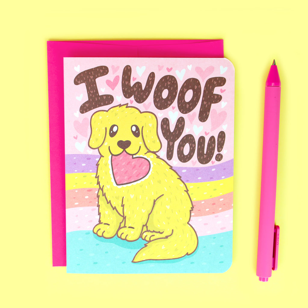 Woof-You-Love-You_Golden-Retriever-Puppy-Dog-Valentines-Day-Anniversary-Love-Card-Rainbow-Cute-Adorable-Pastel-Turtles-Soup-Stationery