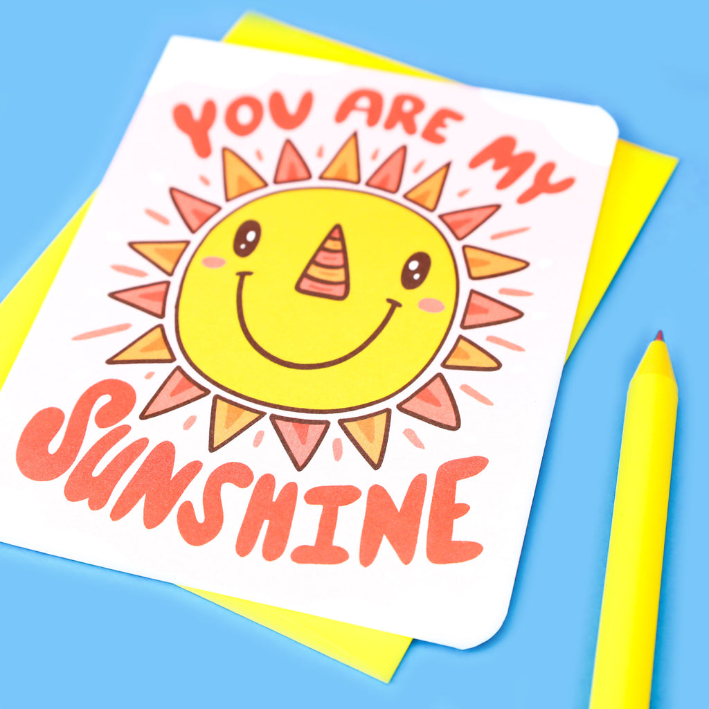 You-Are-My-Sunshine-Cute-Note-Card-Friendship-Thinking-of-You-Adorable-Children-Kids-Greeting-Card-By-Turtles-Soup
