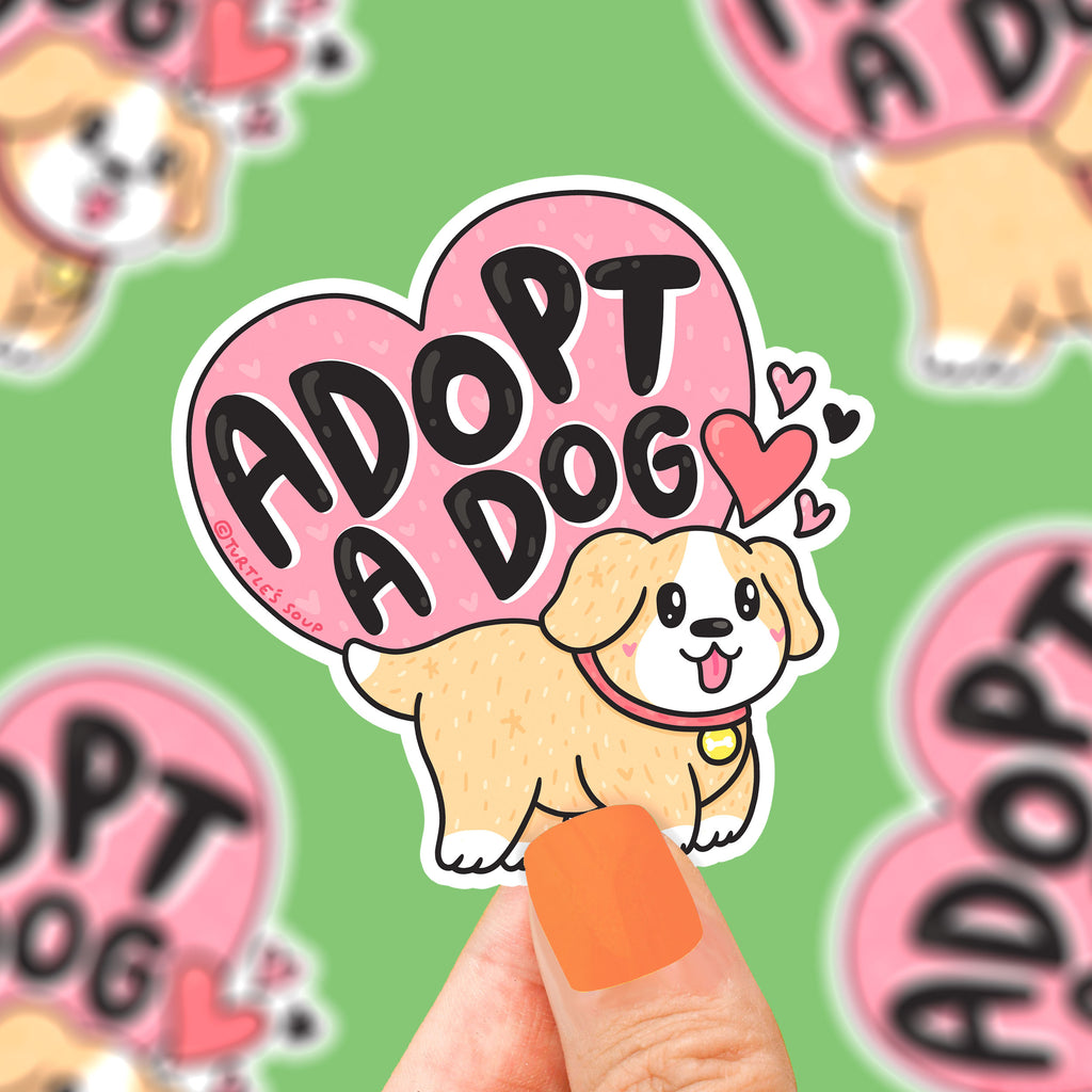 adoot-a-dog-sticker-cute-dog-for-pet-shelter-foster-parent-furever-home-cute-puppy-sticker-car-decal