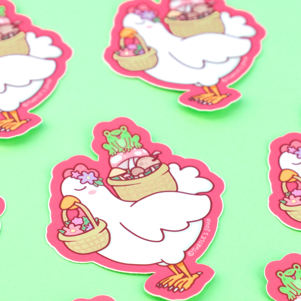    cute-chicken-enchanted-buddies-sticker-for-waterbotttle-by-turtles-soup-sticker-art-cottagecore.