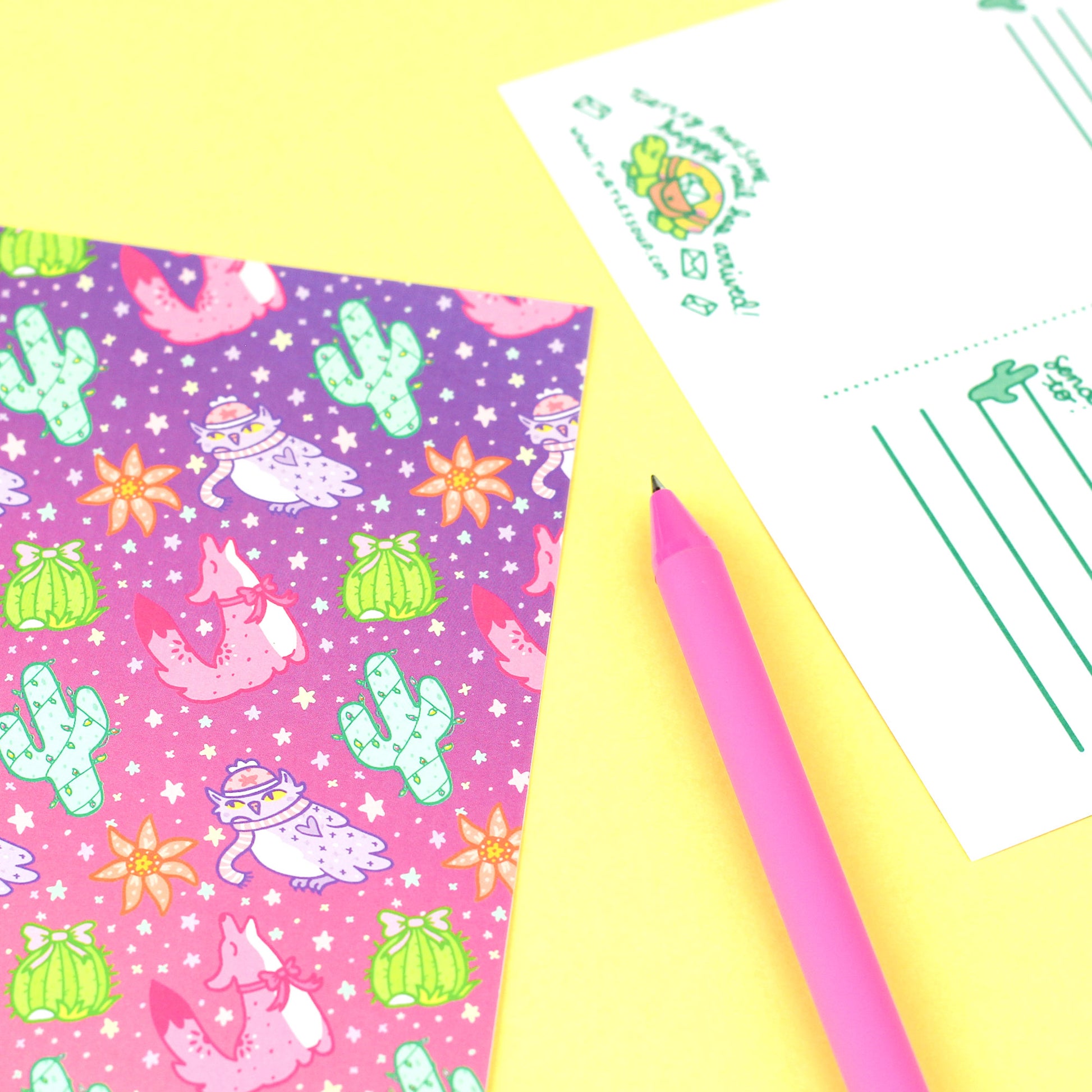 Dreamy Sonoran Animals Holiday Postcard