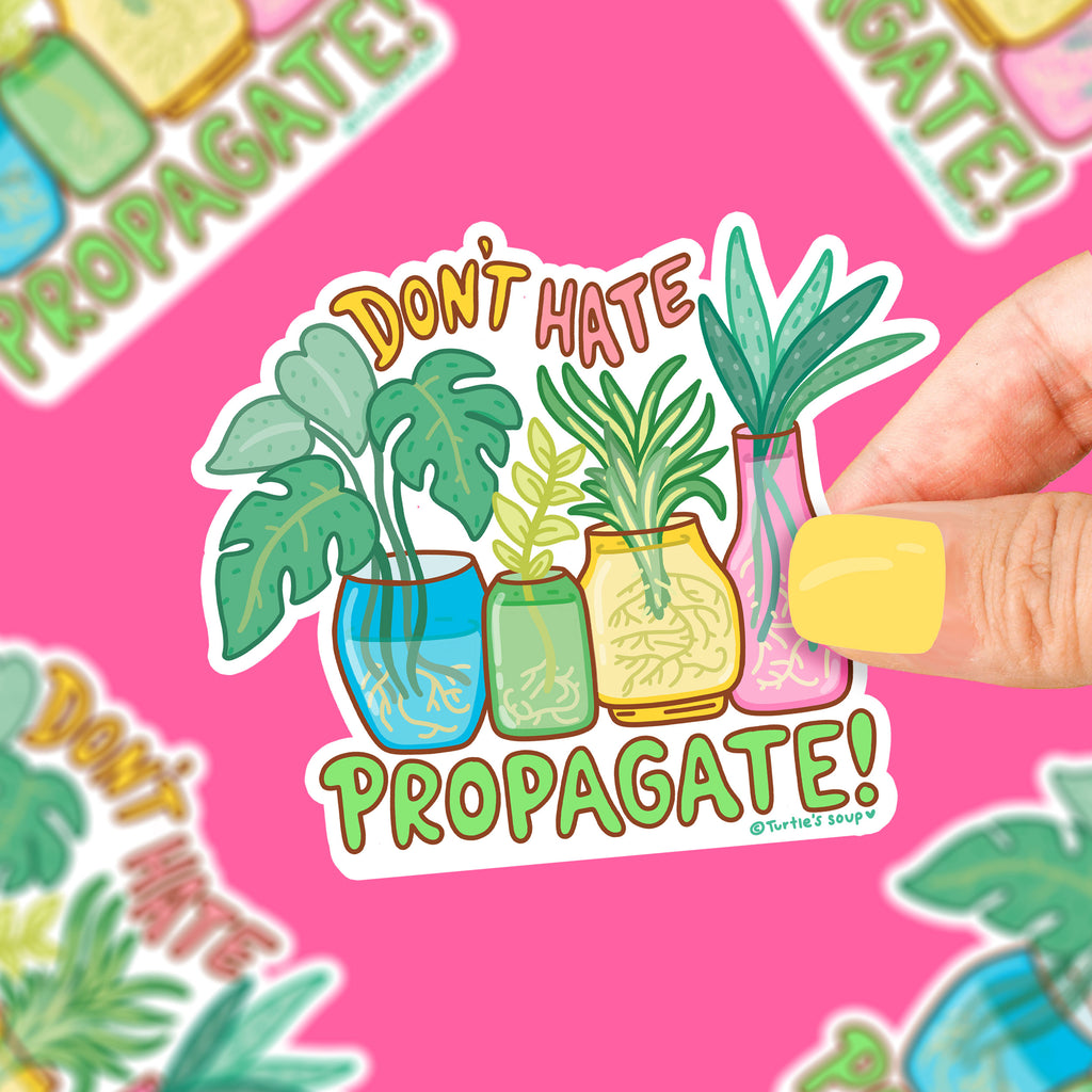    dont-hate-propagate-vinyl-sticker-cute-plant-gardener-sticker-art-for-water-bottle-laptop-phone-garden-watering-can-plant-love-mom-sticker