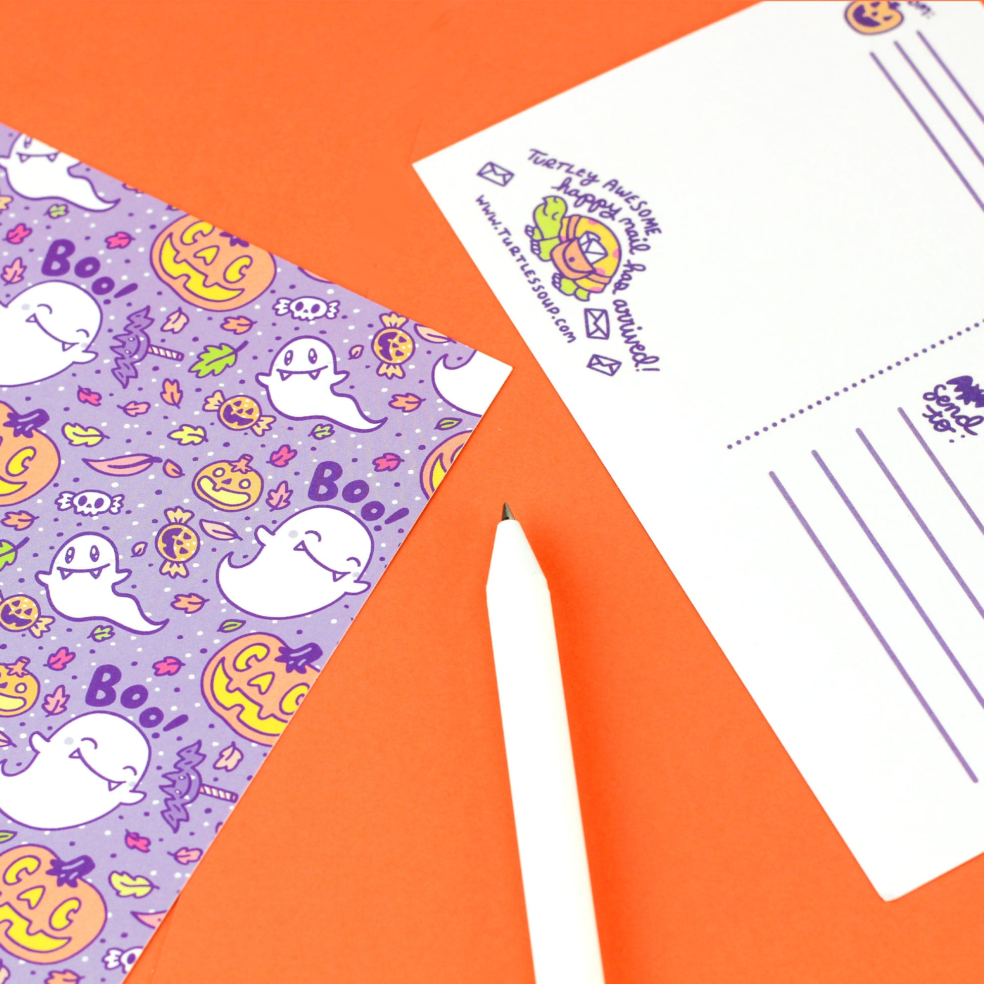 Halloween Ghosts Postcard