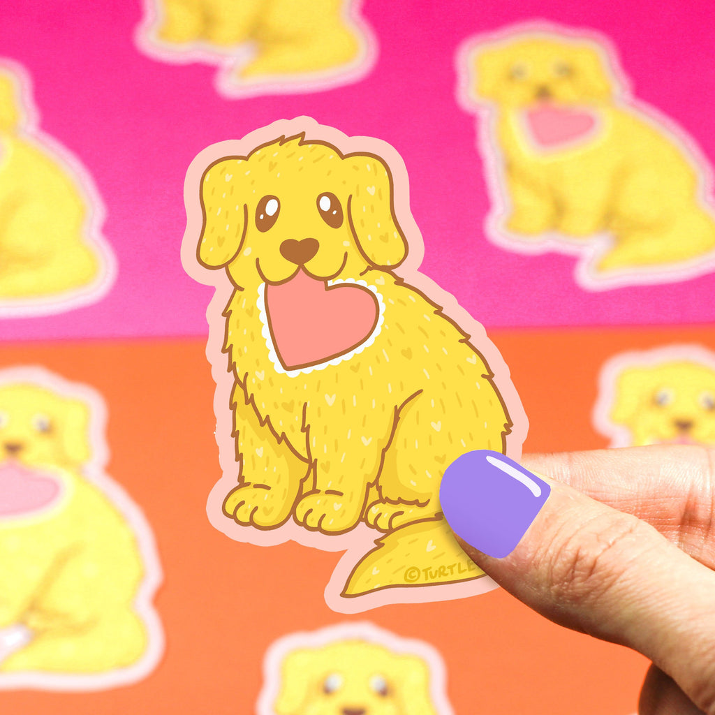 golden-retriever-puppy-dog-vinyl-sticker-laptop-decals-waterproof-cute-art