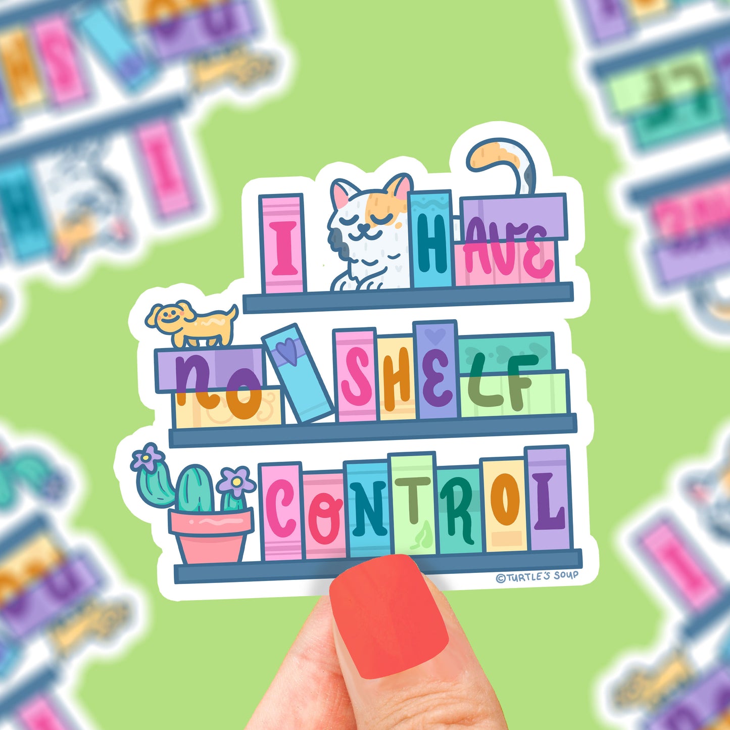 i-have-no-shelf-control-sticker-by-turtles-soup-sticker-art-for-laptop-phone-waterbottle-waterproof-sticker-book-shelf-sticker