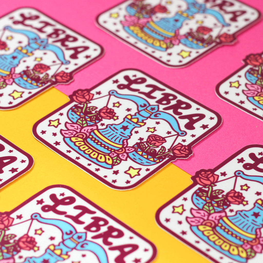 Libra Zodiac Astrology Sign Vinyl Sticker – Turtle's Soup