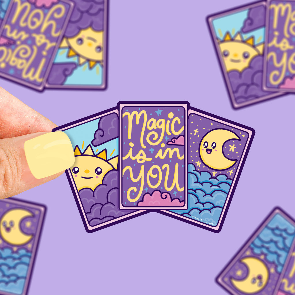    magic-is-in-you-tarot-cards-cute-tarot-card-sticker-for-water-bottle-small-sticker-for-laptop