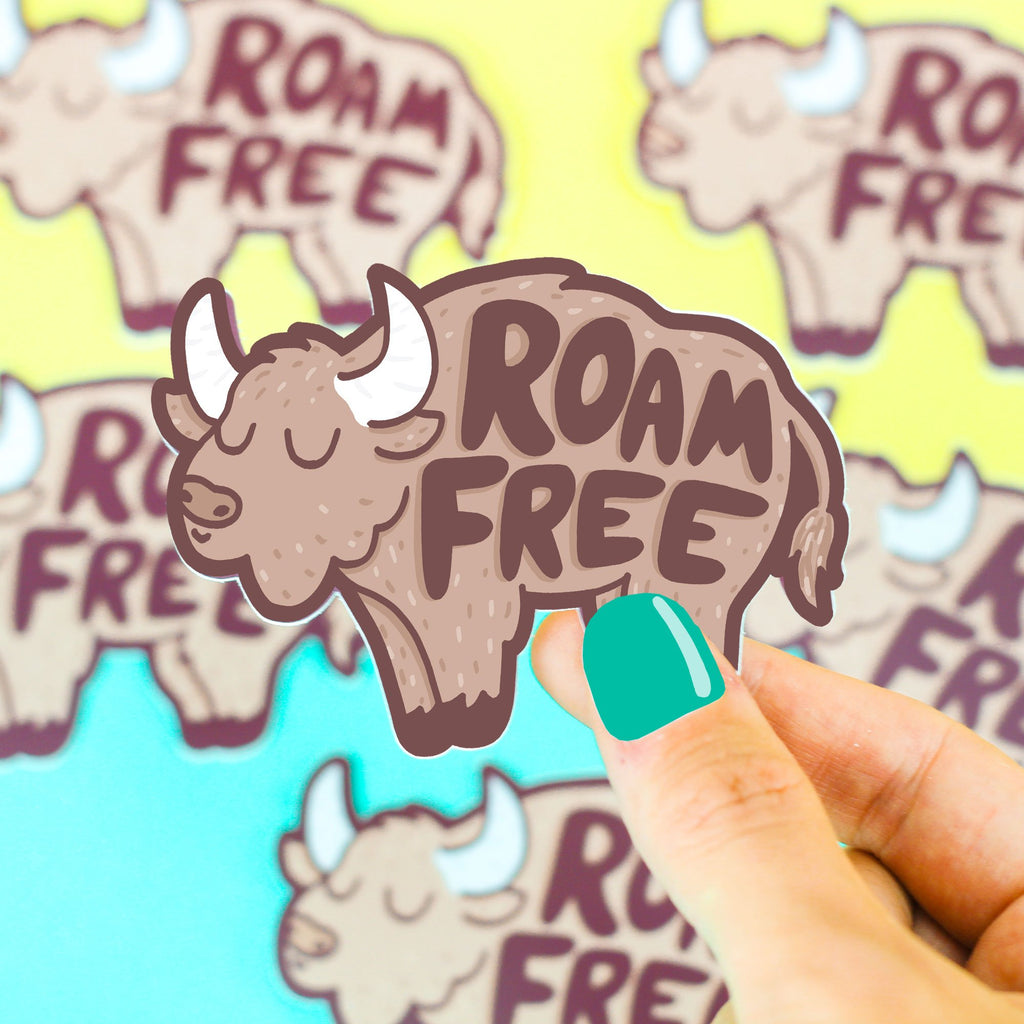 roam-free-buffalo-bison-vinyl-sticker-freedom-animal-decals