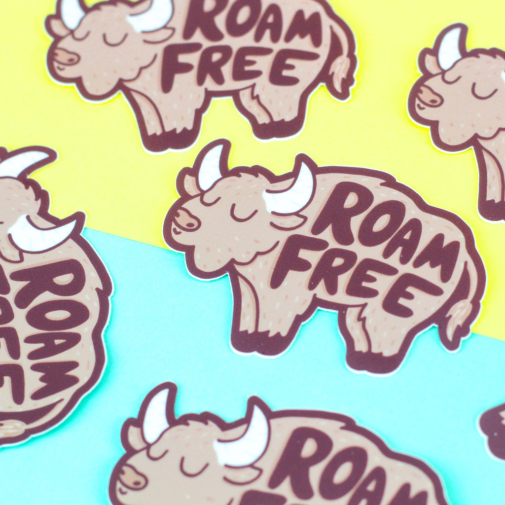 roam-free-buffalo-water-bottle-decals-art-illustration