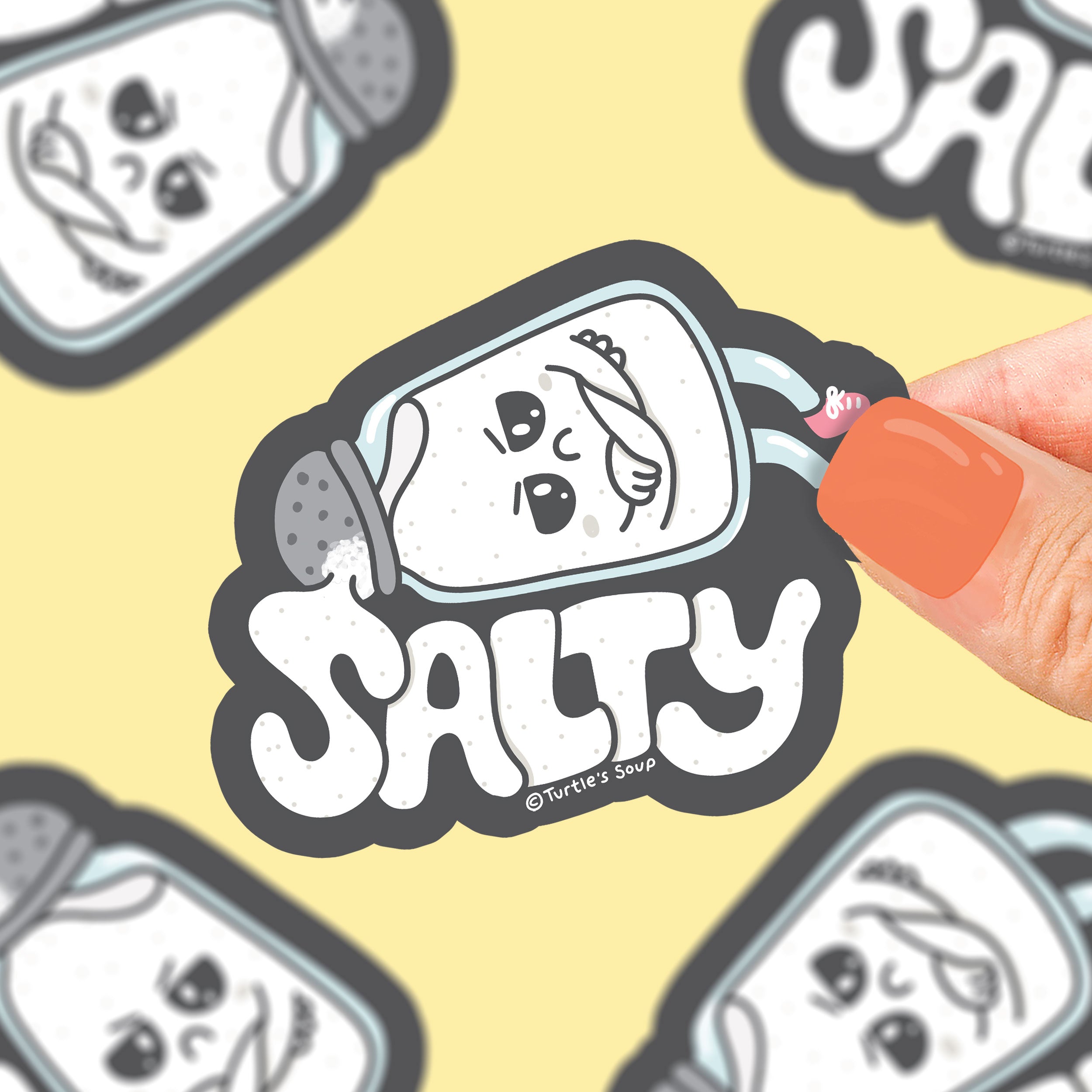 Salty Salt Shaker Vinyl Sticker – Turtle's Soup