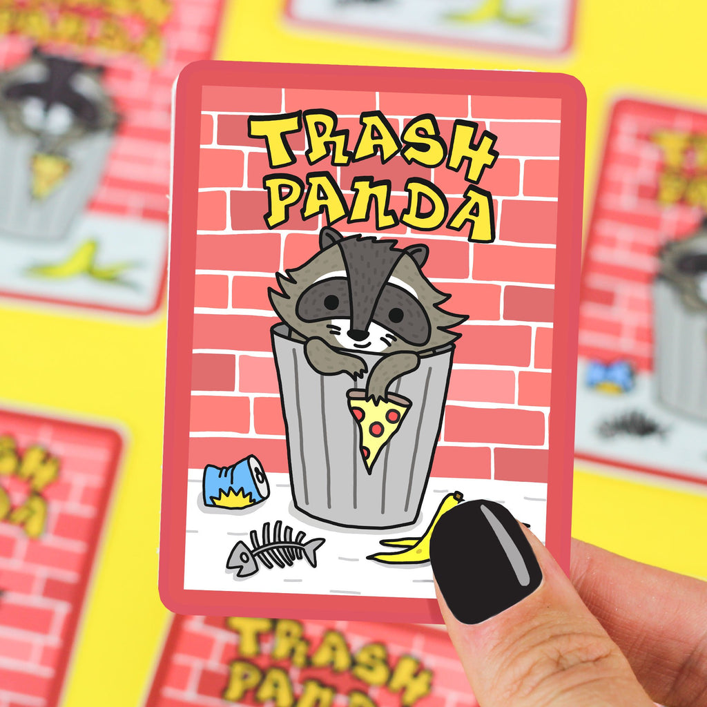 trash-panda-raccoon-vinyl-sticker-garbage-laptop-decals-funny-animals