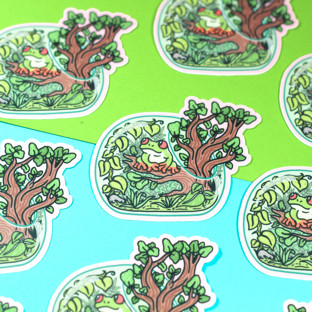 tree-frog-laptop-decals-car-stickers-water-bottle-cooler-frog-toad-art-turtle_s-soup