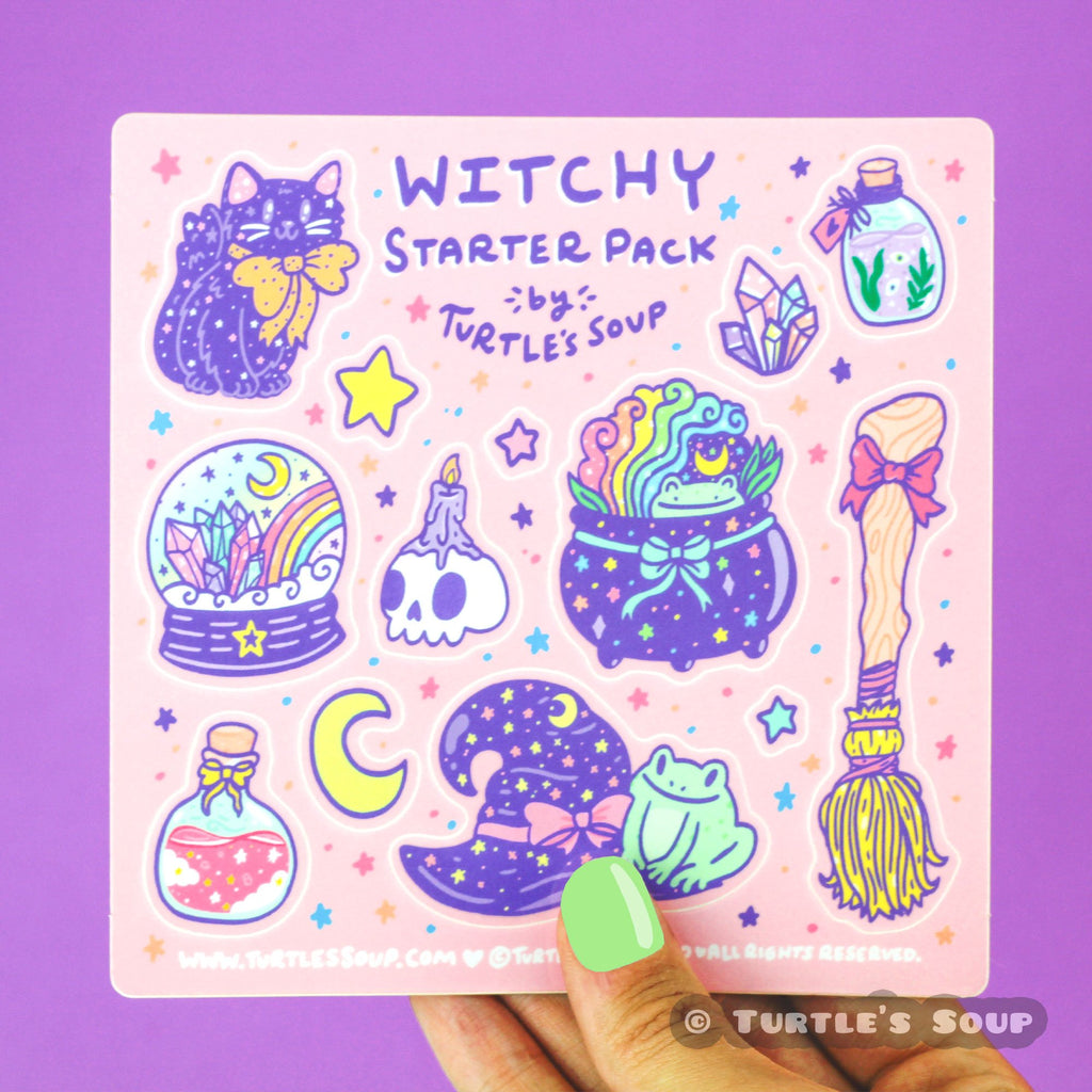 witchy-starter-pack-sticker-set-crystal-ball-toad-broom-jar-cute-art