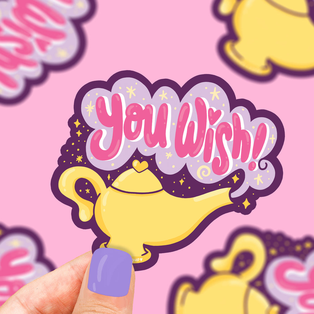 you-wish-magical-lamp-sticker-genie-lamp-decal-for-water-bottle-magic-lamp-genie-sticker